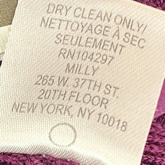 MILLY Plum Fit and Flare Stretch Dress P (XS) - Picture 10 of 11